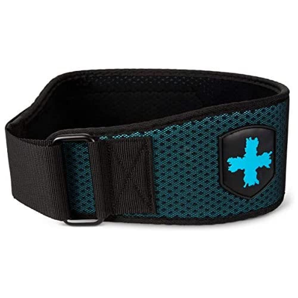 Harbinger Hexcore Weightlifting Belt-Stabilizes Core Muscles And Supports Lower Back,Honeycomb Structure Provides Maximum Airflow and Breathability,Ideal For Moderate Lifts,Medium,LightBlue