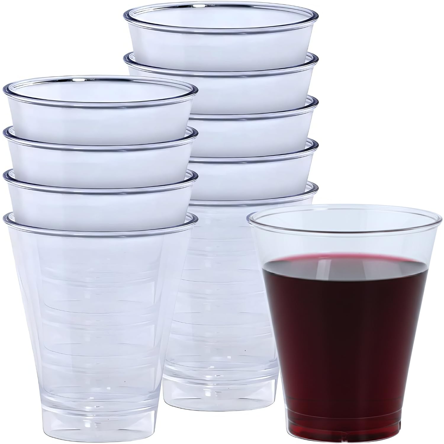 Lillian Tablesettings 12546 Double Shot Glass-5oz (148ml) | Clear Barware | Pack of 10 Drinkware, Plastic