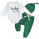 Twopumpkin Easter Baby Boy Outfit Newborn Long Sleeve Bunny Lamb Onesie Romper+Pants+Hat Infant Toddler Clothes Set