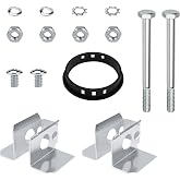 GJK Padlock Fastener Kit Fit for Delta Jobox, 15-Piece Set with O-Rings, Clips, Nuts, Bolts, Steel, Portable, Lock Kit