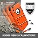 Zizo BOLT Series compatible with iPhone 6 Plus Case Military Grade Drop Tested Tempered Glass Screen Protector Holster iPhone 6S Plus ORANGE BLACK
