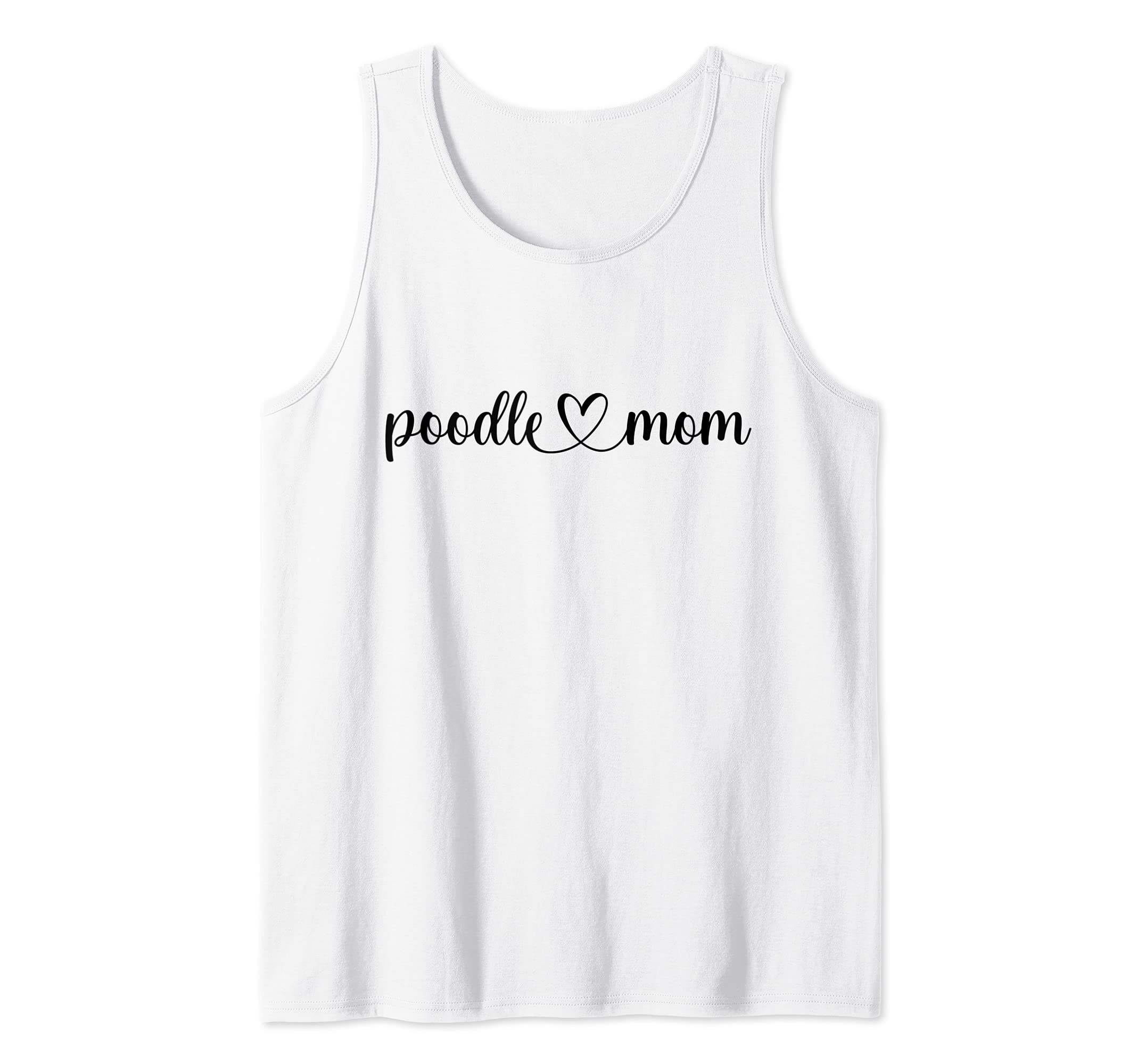 Dog Heart Love Poodle Mom Tank Top