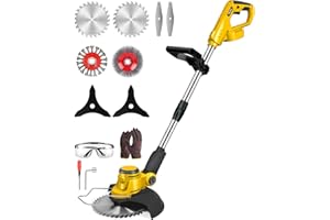 MILBIS Cordless Weed Wacker for Dewalt 20V Battery(Battery Not Included), with 5 Types Blades, Brushless Motor, Lightweight Grass Trimmer/Brush Cutter for Lawn Yard Garden