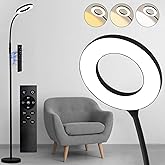 YOPSTAR Floor Lamp, LED Reading Light, Bright Modern Tall Lamps, 3 Color Temperatures & Adjustable Brightness Gooseneck Standing Lamp with Remote & Touch Control for Living Room, Bedroom, Office