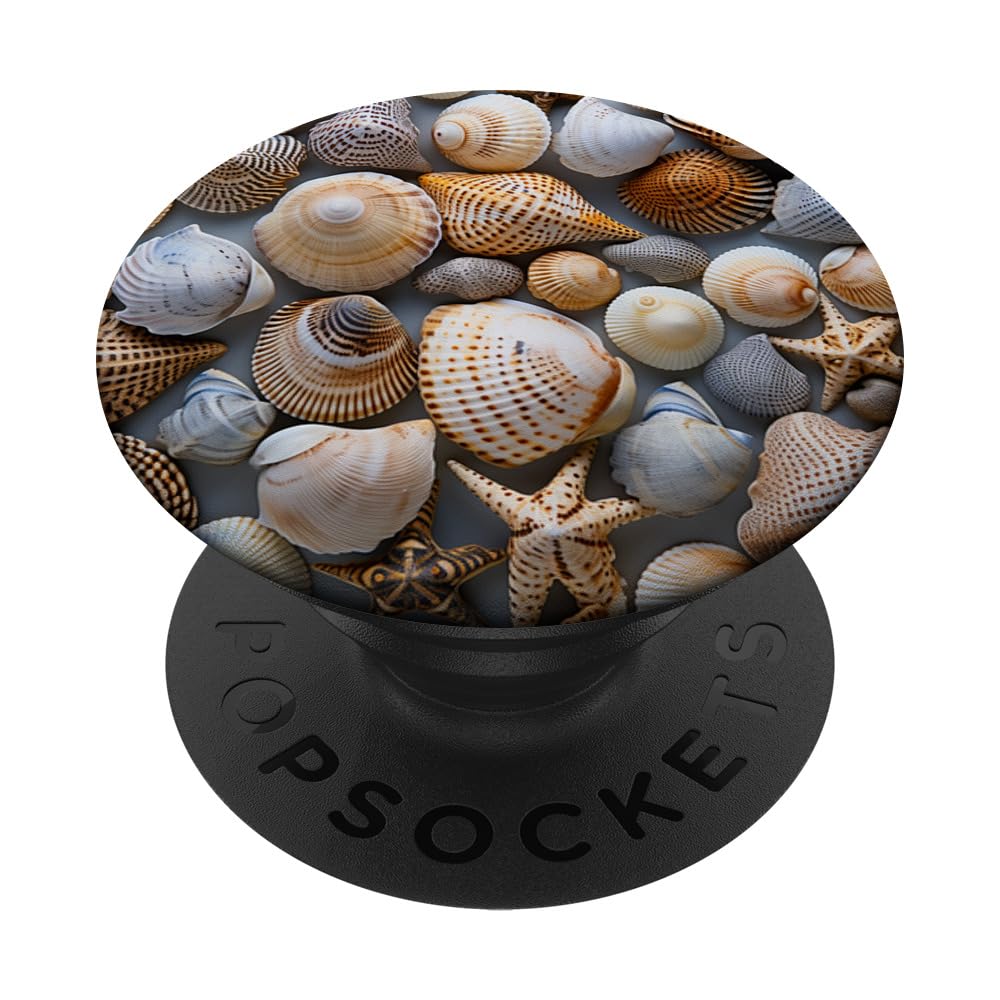 Sea Shell Pattern PopSockets Swappable PopGrip