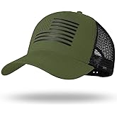 BUTITNOW Oversize XXL American Flag Trucker Hat - Adjustable 23"-25.5" Baseball Cap - 3D Embossed Logo Mesh Snapback Hat
