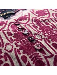 Chicwe Mujer Plus Tamaño Vintage Floral diseñado Shift vestido tacto de cachemira con botones 1 x -4 x