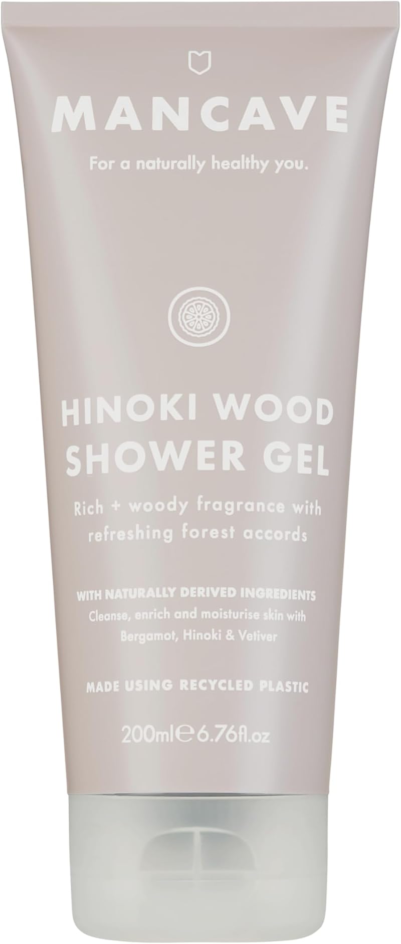 ManCave Hinoki Wood Shower Gel 200ml for Men Invigorating Body Wash
