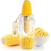 YYP Corn Cob Stripper, Corn Peeler for Corn on the Cob, with Bowl Fast No-Mess Kernel Cutter Tool for Effortless Prep with Serrated Blade for Home &amp; Kitchen