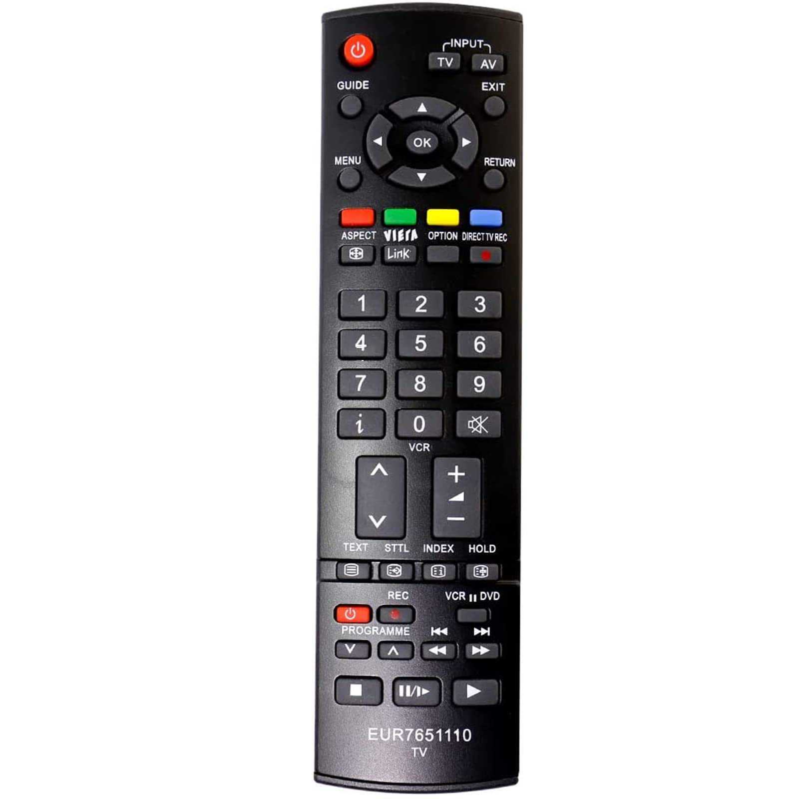 VINABTY EUR7651110 Replacement Remote Controls Applicable For Panasonic Plasma Viera TV TH-37PV7P/F TH-37PX7E TH-37PX8E TH-37PX8EA TH-42PV7F/S TH-42PV8P TH-42PX60 TH-42PX7E/B TH-42PX8E TH-42PX8EA