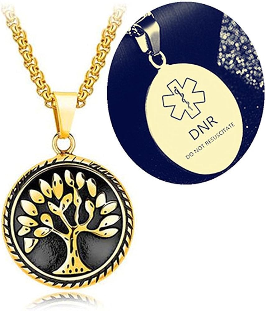 LF Death with Dignity DNR Necklace for Adults Men Women DO NOT