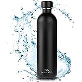 Plastic Free 35oz Bottle for Sodastream Terra, Fizzi, Art - Dishwasher Safe Leak-Proof Metal Stainless Steel Water Bottle - Replacement Bottles for Soda Stream Sport Gym Camping