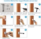 NORTHERN BROTHERS 6pk Chrome Wall Mounted Door Stops Stainless Steel Adhesive view 4