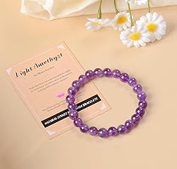 AD Beads Handmade Gemstone Stretch Elastic Bracelet
