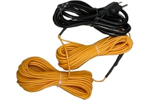 98Ft Soil Heating Cable for Greenhouse 200 W Electric Carbon Fiber Soil Heat Cable with Thermostat for Plant Soil Garden, Col
