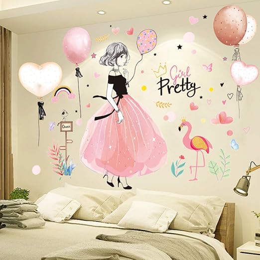 Zzdj Etiqueta De La Pared Chica Bonita Pegatinas De Pared Material