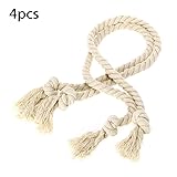 BTSKY 4 Pieces Cotton Curtain Rope