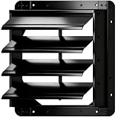 16 Inch Gravity Shutter Vent, Galvanized Steel Automatic Louver Exhaust Vent Cover for Attic, Garage, Workshop, Barn &amp; Greenhouse, Weather Resistant Wall Vent(Fan Motor and Blades Not Included)
