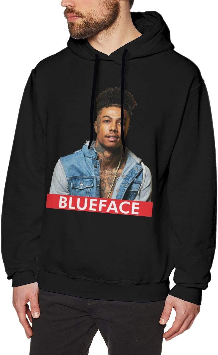 SKFUKS Men's Hoodie Blue-face Sweatshirt Cotton Sweater Black