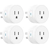 EIGHTREE Smart Plug Alexa, Smart Outlet, Works with Alexa, Google Home and SmartThings, WiFi Smart Plugs with APP Remote Cont
