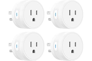EIGHTREE Smart Plug 2025 Upgrade to 15A, Bluetooth & Wi-Fi Outlet Plug Dual Connection, Voice Control, Remote Control Outlet Timer Indoor, Smart Plugs That Work with Alexa & Google, 2.4GHz Wi-Fi Only