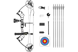 MOTION ZEUS Compound Bow Package for Youth & Adults,Beginners and Women,22.5"-30" Draw Length,10-50 Lbs Draw Weight,290fps,Limbs Made in USA,Hunting Bow Archery Set