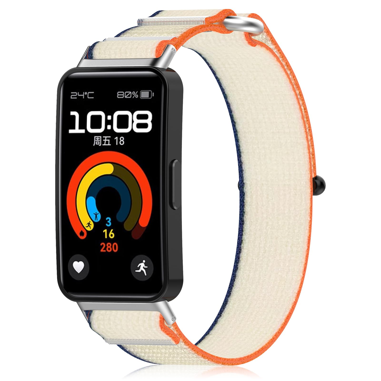 RenSheng Soft Woven Band For Huawei Band 9 Strap, Elastic Nylon Strap Compatible with Huawei Band 9 Strap Sports Strap Replacement Strap