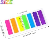 Qufiiry 1120 Pcs Sticky Tabs 7 Colors Writable Repositionable Index Tabs view 2