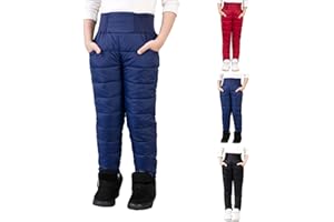 Girls Boys Snow Pants Kids Winter Thick Warm Snowpants Insulated Outdoor Snowboard Ski Pants Waterproof Soft Trousers