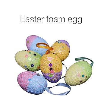 Amazon Com 12pcs Easter Egg Decorations Foam Egg Outdoor Hanging