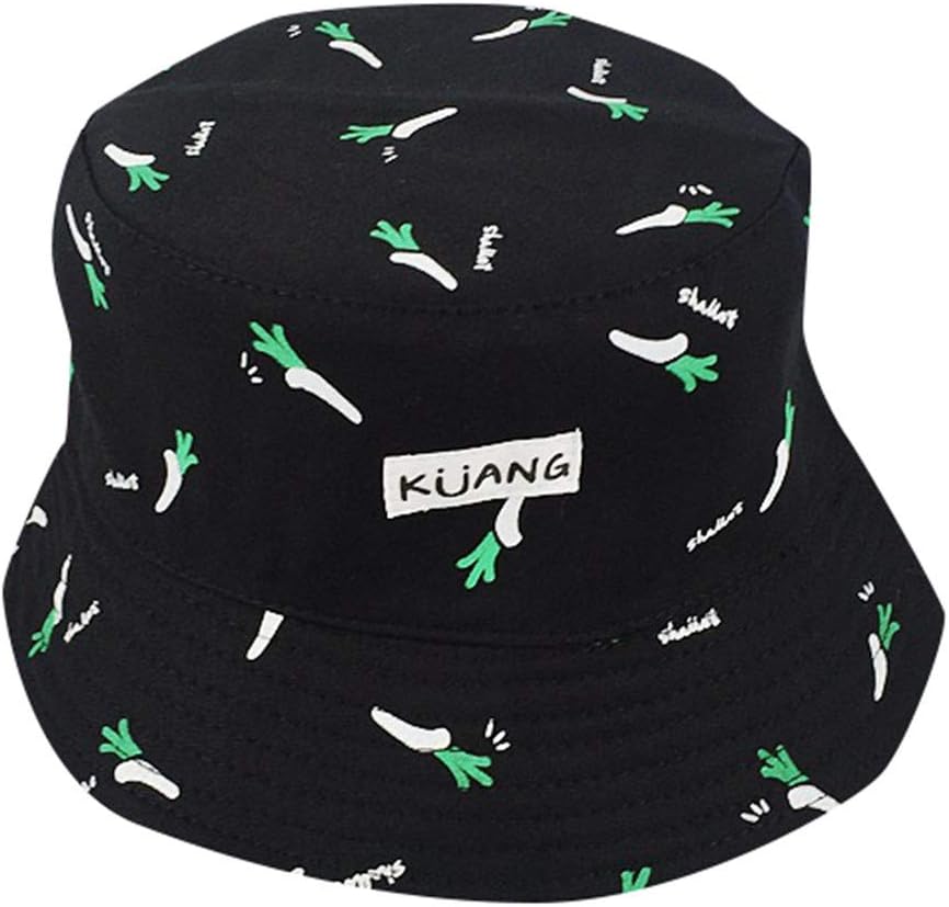Kingko ยฎ Double Side Banana Chips Hats Unisex Funky Passion Bucket Hat Fishmen Cap Outdoor Hat