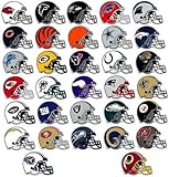 NFL Decal Stickers Set of 50 Football Helmet Shaped Stickers (Full set of 32 and more)