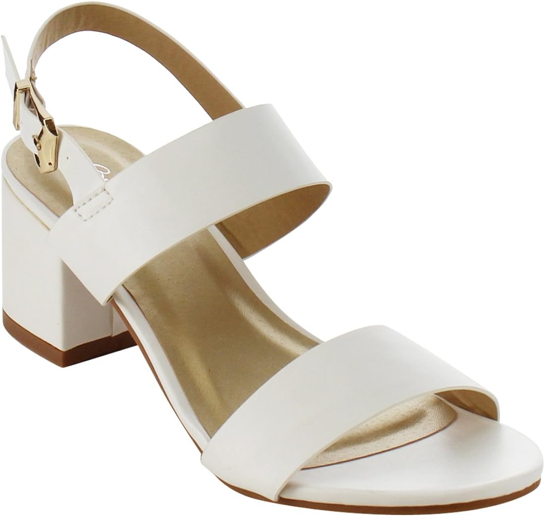 double strap block heel sandals