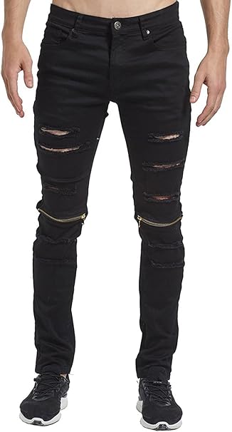 jeans with zippers on knees