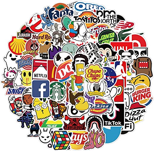 10/30/50/100Pcs Cool Fashion Brand Logo Stickers DIY Skateboard Laptop Luggage Bike Motorcycle Phone Car Cool Sticker Decal Toys