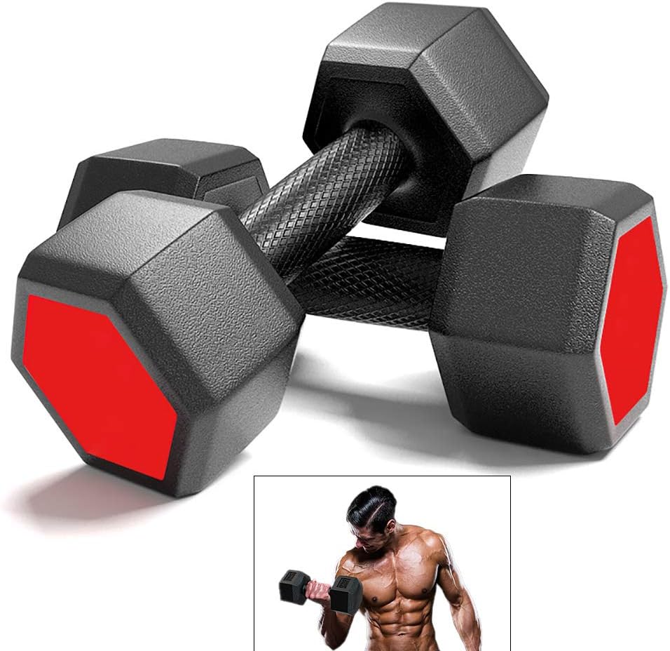 Yajun Fitness Dumbbell Hand Weight Set Round Fixed Dumbbells Heavy Duty Barbell Fitness Gym for Weight Training for Women and Men