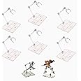 TSY TOOL 6 Pcs of HG144 Action Figure Stand, Display Holder Base, Doll Model Support Stand Compatible with 6" HG RG SD SHF Gundam 1/44 Toy Clear