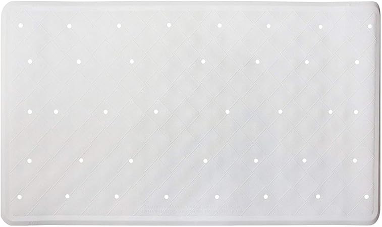 Ansio Badmat Bad Antislip Anti Schimmel Rubber Douchemat Met Afvoergaten En Zuignappen Machinewasbaar 40 X 70 Cm 15 8 X 27 7 Inch Wit 2 Pack Amazon Nl