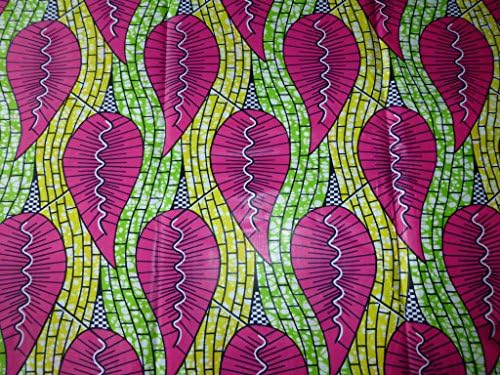 African Fabrics Ankara Super Wax Print Cotton Bold Colour Fabric For Dresses &Craft Making/Sewing Fabrics/ Kitenge/Pagnes/Chitenge Sold By the Yard