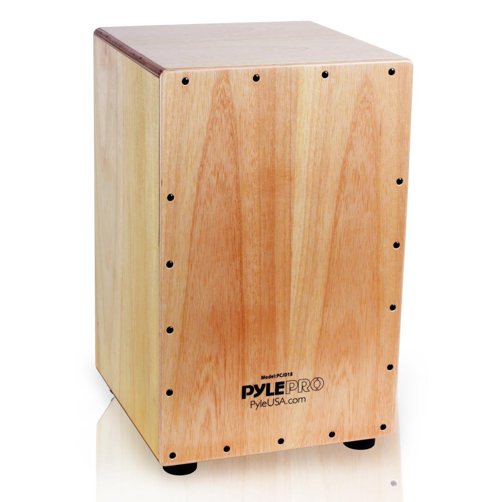 Pyle String Cajon Wooden Percussion Box, with Internal Guitar Strings, Full Size Buy Online