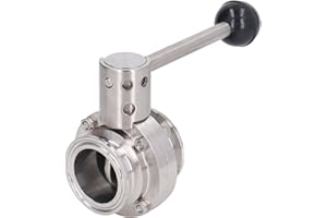 Butterfly Valve, Stainless Steel Robust Collet De Serrage Tuyau Sanitary Butterfly Valve Quick Connect Proof Simple Use for P
