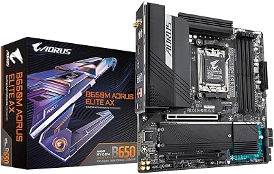 Gigabyte B650M AORUS ELITE AX AMD AM5 DDR5 PCIe 5.0 Wi-Fi 6E 2.5GbE Motherboard
