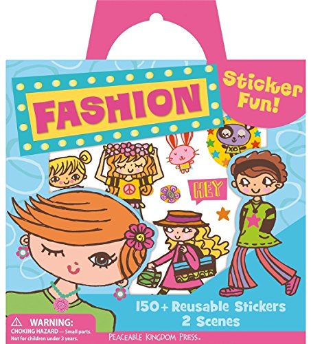 Peaceable Kingdom Sticker Fun! Fashion Reusable Sticker Tote