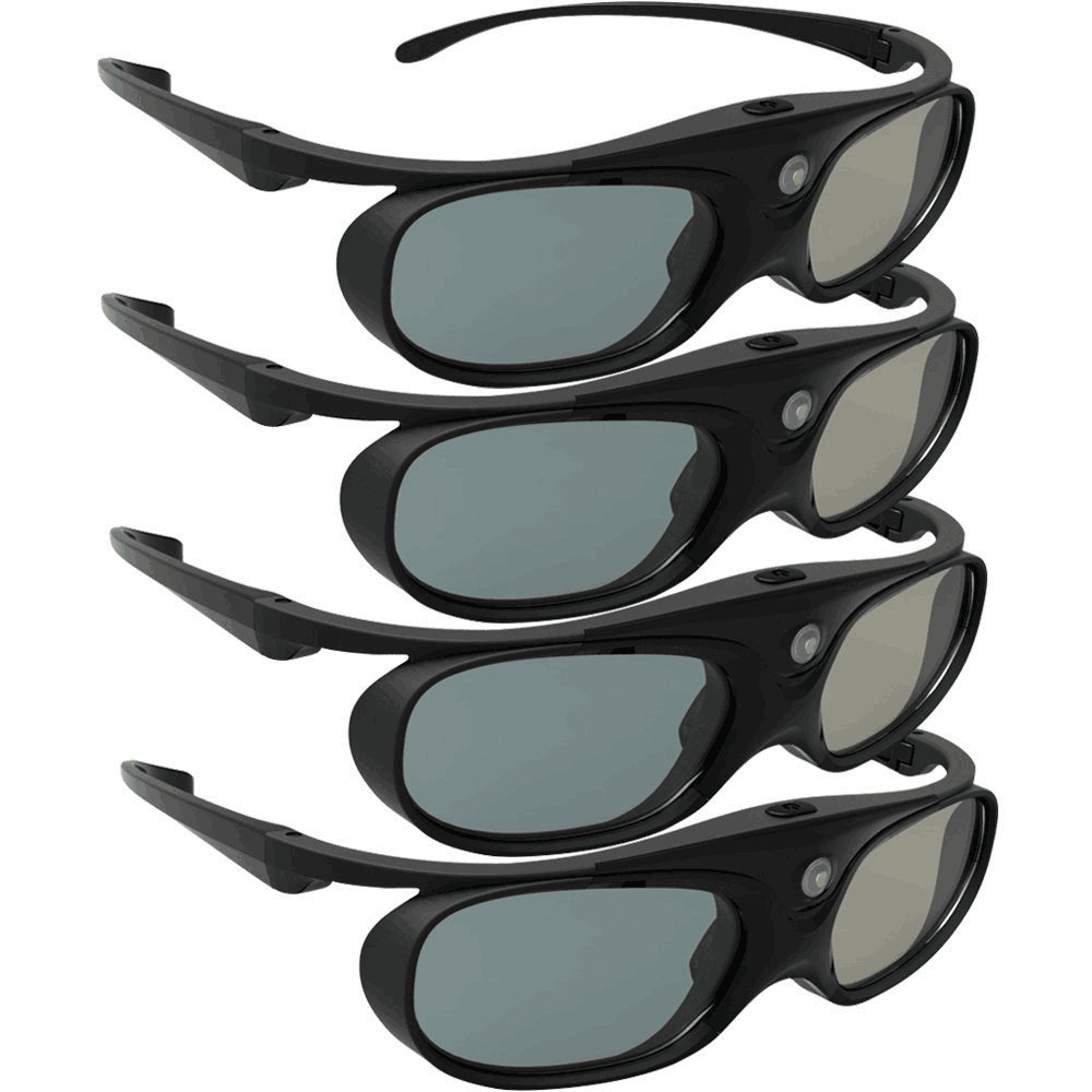 DLP Link 3D Glasses, ELEPHAS 144Hz Rechargeable Active Shutter