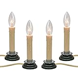 Set of 4 Christmas Electric Window Candles, 5 Inch