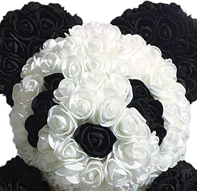 Xiaod Rose Panda Eternelle Rose Fait De Mignon Panda Anniversaire Noel Saint Valentin Cadeau Pour Les Couples Avec Cadeau Boite D Anniversaire Present Amazon Fr Cuisine Maison