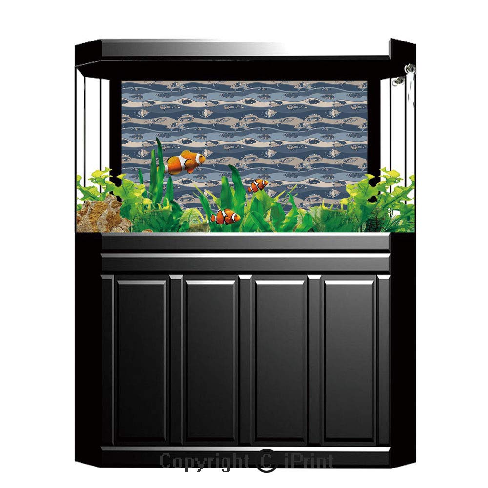 Amazon Com Blue Wallpaper Sticker Background Decoration Fish