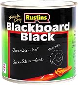 Rustins Blackboard Black 100ml Paint for Chalkboard Surfaces