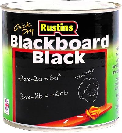 Rustins Blackboard Black 100ml Paint for Chalkboard Surfaces