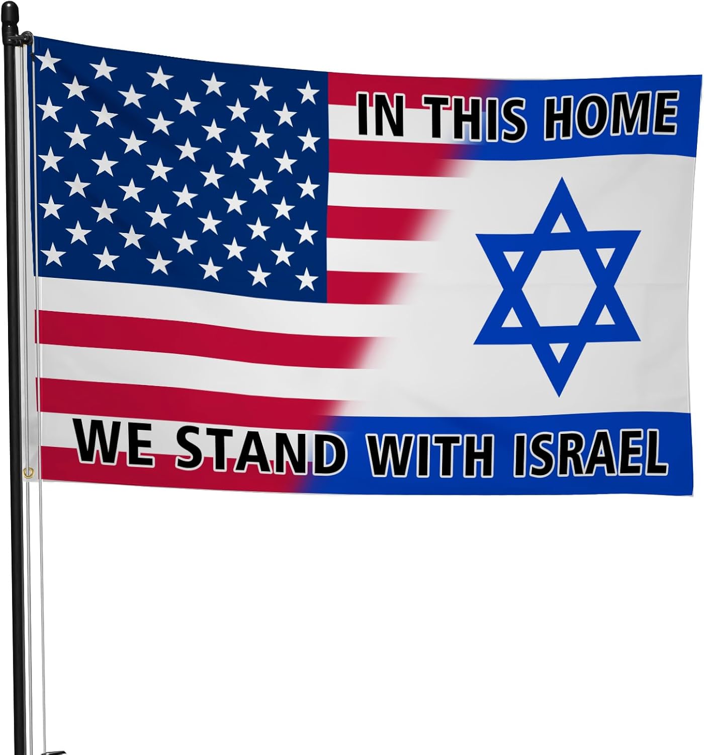 Flags - Israel Flag We Stand With Israel The United States Flags 3x5 Feet Banner Indoor and Outdoor Decoration Flags